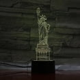 thumbnail image 1 of Luz nocturna LED 3D con forma de estatua de la libertad, color arcoíris, 1 of 2