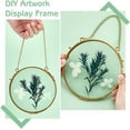 thumbnail image 3 of 1Pcs 5.1 Inches Hanging Glass Floating Photo Frame Pressed Flowers Frames Round Wall Hanging Brass Frame for Dried Flowers Pictures Photos Double Glass Herbarium Gold for DIY, 3 of 6