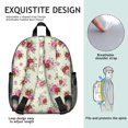 thumbnail image 5 of Pioneer Flower Floral Print Pattern Backpack for School, Cute School Bag with Adjustable Shoulder Straps and Padded Back, 13.8"x11.4"x6", 5 of 5