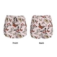 thumbnail image 3 of Pofeuu Vintage flowers Print Women's Athletic Shorts Running Workout Shorts Tummy Control Quick Dry Gym Shorts with Pockets Double layer sports shorts-Small, 3 of 7