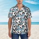 thumbnail image 2 of Balery Football Soccer Ball Camisas hawaianas de manga corta para hombre, camisas playeras de corte holgado, camisas de vacaciones con botones,Medium, 2 of 7