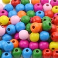 thumbnail image 5 of Wooden Beads Bulk,100pcs 16mm Wooden Beads Colourful Wood Beads Loose Round Balls with 5mm Hole for Arts Crafts Jewelry DIY, 5 of 7
