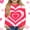 Hot Pink, variant on Wine Gradient Heart Print Girls Long Sleeve Shirt - Sparkly Soft Stretch Crewneck, Easy Care Casual Top for Girls 3-13 Years,Size 11 T
