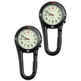 thumbnail image 4 of EeaseCA 2pcs Clip-on Quartz Watch Backpack Belt Fob Watch with Fluorescent Dial (Black), 4 of 7
