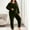 a10001_Army Green, variant on Womens Plus Size Pajamas Sets Nightwear Long Sleeved Tops and Pants,Loungewear Pajamas for Women 2 Pieces