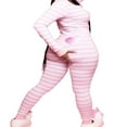 thumbnail image 4 of CNKOO Body à Manches Longues et Col Boutonné pour Femmes Rose S, 4 of 5