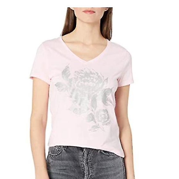 T-shirt pour Femmes, Mode, Manches Courtes, Graphique, Col en V (Plusieurs Graphiques Disponibles)
