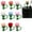 Red, variant on 9-Piece Silicone Straw Caps Dust-Proof Rose Design for 10mm Reusable Cups Multiple Colors