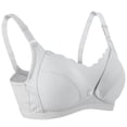thumbnail image 2 of Sujetador de lactancia posparto fino de algodón, ropa interior transpirable antihundimiento para mujeres que amamantan, ropa interior de lactancia de verano (gris claro azul 90C), 2 of 9
