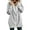 Gray, variant on Grianlook Women Fluffy Hooded Jacket Winter Plus Size Full Zipper Jacket Open Front Fleece Hood Coats