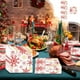 thumbnail image 1 of Vajilla navideña con copos de nieve rojos | Platos, vasos y servilletas de papel de 18 y 23 cm | Vajilla desechable festiva para reuniones navideñas, 1 of 5