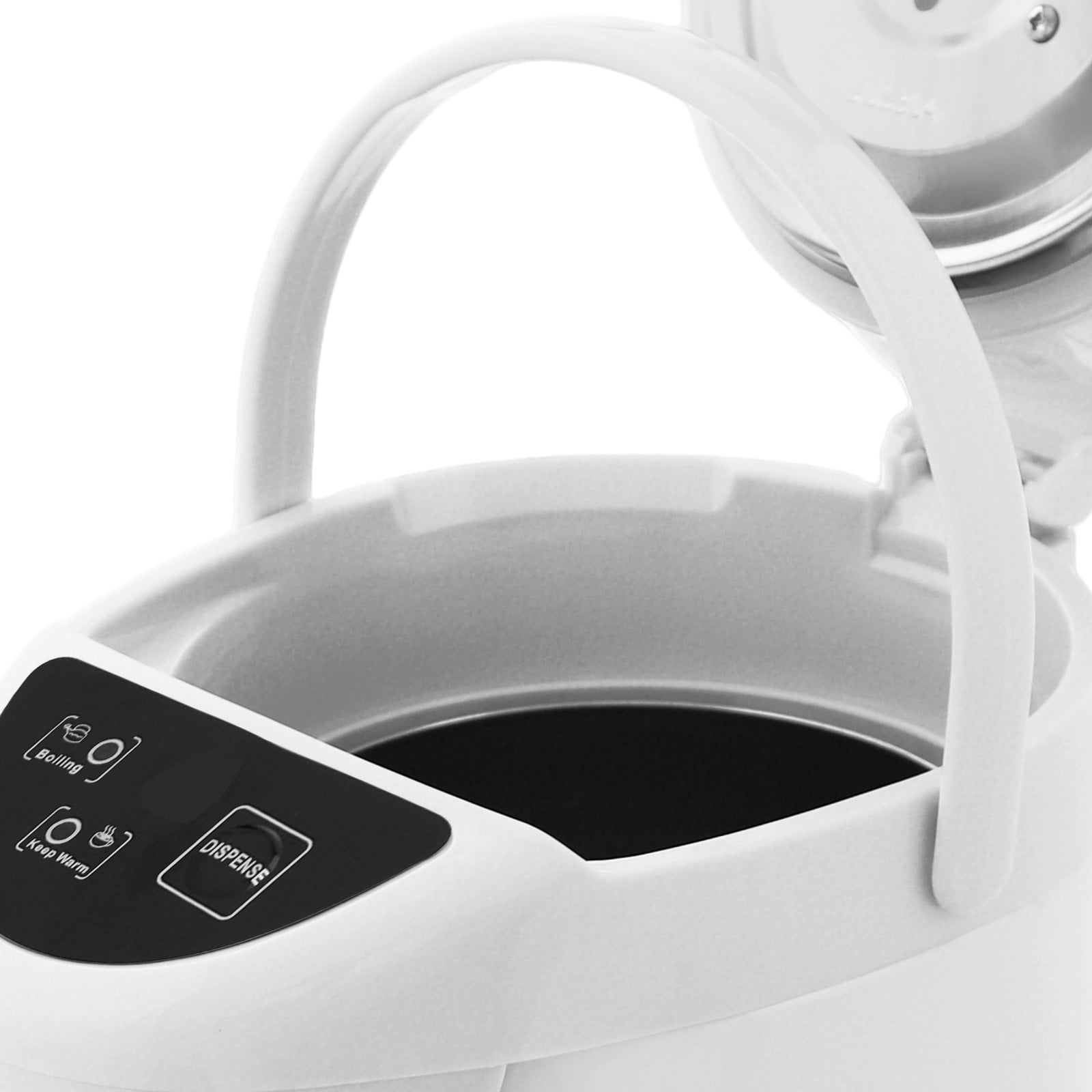 4L Electric Water Boiler Dispenser 750W, 20 Min Fast Boil, 24H Keep Warm, 3 Modes Button/Touch/Manual, with Anti-Dry Burn Protection, Water Level Window, 304 Stainless Steel (White)