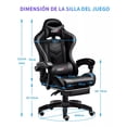 thumbnail image 2 of Silla Gamer Vidita GX2000 Vidita Vidita ergonómica negra con tapizado de poliuretano, 2 of 5