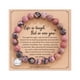 thumbnail image 5 of Con tarjeta Pulsera de cuentas de piedra de cebra en polvo de 8 mm, regalo navideño, pulsera de cuentas de amistad y amor para hombres y mujeres, 5 of 6
