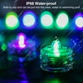 thumbnail image 6 of Submersible LED Lights TeqHome IP68 Waterproof Wedding Underwater LED Tea Lights Candles for Floral/Party/Christmas Decoration Set of 6 Warm Yellow, 6 of 10