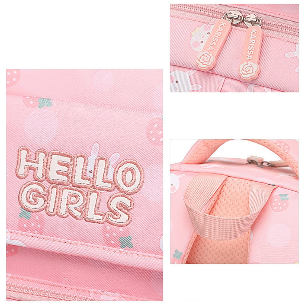 RAISTYW School Backpacks School Bags for Girls, Shoulder Middle High School Bookbags, Primary School Season Gift, Pink