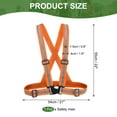 thumbnail image 2 of Uxcell Reflective Safety Vest, Hi-Vis Vests, Adjustable High Visibility Strips for Outdoor Jogging Fluorescent Orange, 2 of 7