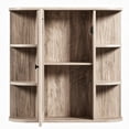 thumbnail image 3 of Ktaxon Wooden Bathroom Medicine Cabinet with Mirror Door & 8 Shelves, Wall Mounted Storage Organizer, Washed Gray, 3 of 15