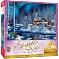 thumbnail image 2 of MasterPieces 500 Piece Glitter Christmas Jigsaw Puzzle - Northern Lights, 2 of 6