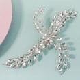 thumbnail image 5 of MIALLO Elegant Silver Rhinestone Floral Hair Piece Sparkling Leaf Accessory for Bridesmaid Prom and Formal Party, 5 of 7