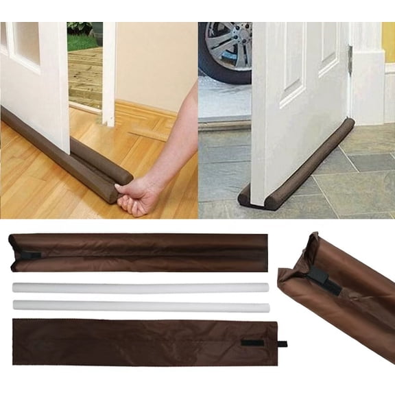 Vruelia Draft Door Stopper 36 Inches, Draft Guard for Interior Door, Heavy Duty Door Sweep, Sound Proof Reduce Noise Keeping Warm in and Cold Out, Thicker Door Draft