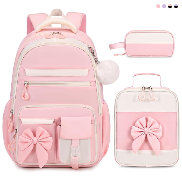 Mochila DIGOBAY para niñas con bolsa de almuerzo y estuche para lápices