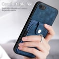thumbnail image 3 of for iPhone 7 / 8 / SE 2020 / SE 2022 Wallet Case with Elastic Card Holder,Premium PU Leather Shockproof TPU Bumper 360° Rotation Finger Ring Holder Kickstand Anti-Scratch Protective Phone Case,Blue, 3 of 9