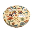 thumbnail image 1 of Disketp Mushrooms And Rainbows Peace Funda Redonda para Taburete, Funda de Cojín para Silla de Bar Suave y Elástica-13 inch, 1 of 7