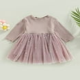 thumbnail image 2 of PENGXIANG Enfant en Bas Âge Filles Robe Paillettes Étoiles Lune Motif Tulle Tutu Robe, 2 of 8