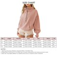 thumbnail image 6 of Women Half Zipper Hoodie Sweatshirt Long Sleeve Zip Up Oversized Drawstring Pullover Hooded with Pockets Casual Oversized Fall Sweatshirt, 6 of 7