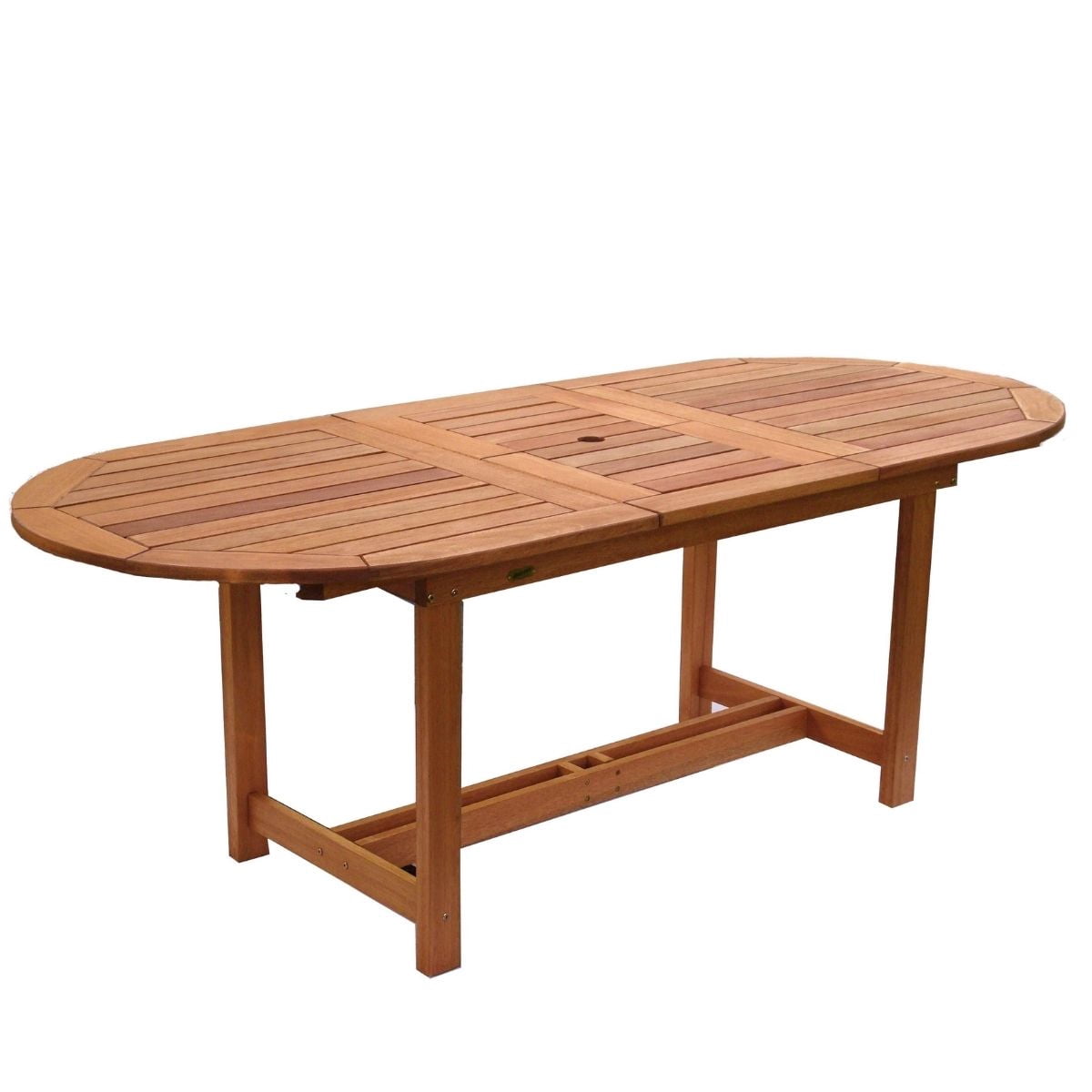 Amazonia Golden 7 Pieces Eucalyptus Wood Oval Outdoor Dining Set, Ideal for Patio