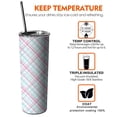 thumbnail image 3 of Color Stripe 20 Oz Skinny Tumbler with Lid and Straw - Double Wall Vacuum Insulated Tumbler- Birthday Gifts for Mom Sister Friends Women, 3 of 5