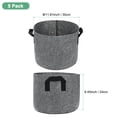 thumbnail image 3 of Uxcell 5 Paquete de Bolsas de Cultivo para Plantas de 5 Galones, Macetas de Tela Gruesa de 300G con Asas, Macetas de Jardín para Plantas, Color Gris, 3 of 7