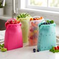 thumbnail image 5 of ITPCINC Sandwich Bags, Reusable Silicone Food Storage Bags 4 Pack, Ziplock Sandwich Storage Bags for Food, Cook, Store, Freeze, Microwave, Plastic and BPA Free, 5 of 5