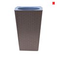 thumbnail image 3 of CAROOTU Brick Pattern Flowerpot Imitation Metal Plastic Flower Pot Square And Tall Type For Gardening Potted, 3 of 7