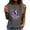 Gray, variant on Tank Tops for Women Summer Casual Round Neck Short Sleeved Printed Graphic Tees Loose Sleeveless T Shirt
