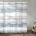 thumbnail image 2 of Abstract Blue Grey Shower Curtain for Bathroom Decor 72Wx72H Inches Neutral Modern Watercolor Striped Painting Aesthetic Minimalist Geometric Simple Fabric Waterproof Polyester 12 Pack Hooks, 2 of 6
