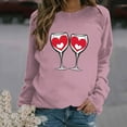 thumbnail image 2 of Valentine's Day Sweatshirt for Womens Cute Heart Glass Graphic Pullover Shirt Trendy Holiday Outfit, 2 of 5