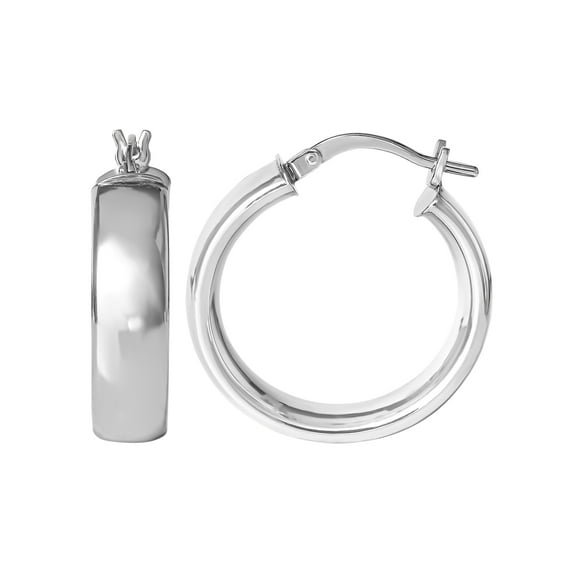 Brilliance Fine Women’s Sterling Silver Round Hoop Earrings
