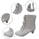 thumbnail image 2 of NECHOLOGY Botas Mujer Adulto Femenino Zapatos Botines de mujer Botas de mujer de comercio exterior Otoño e invierno Botas de tacón medio con cordones de color sólido (Brown, 8.5), 2 of 7
