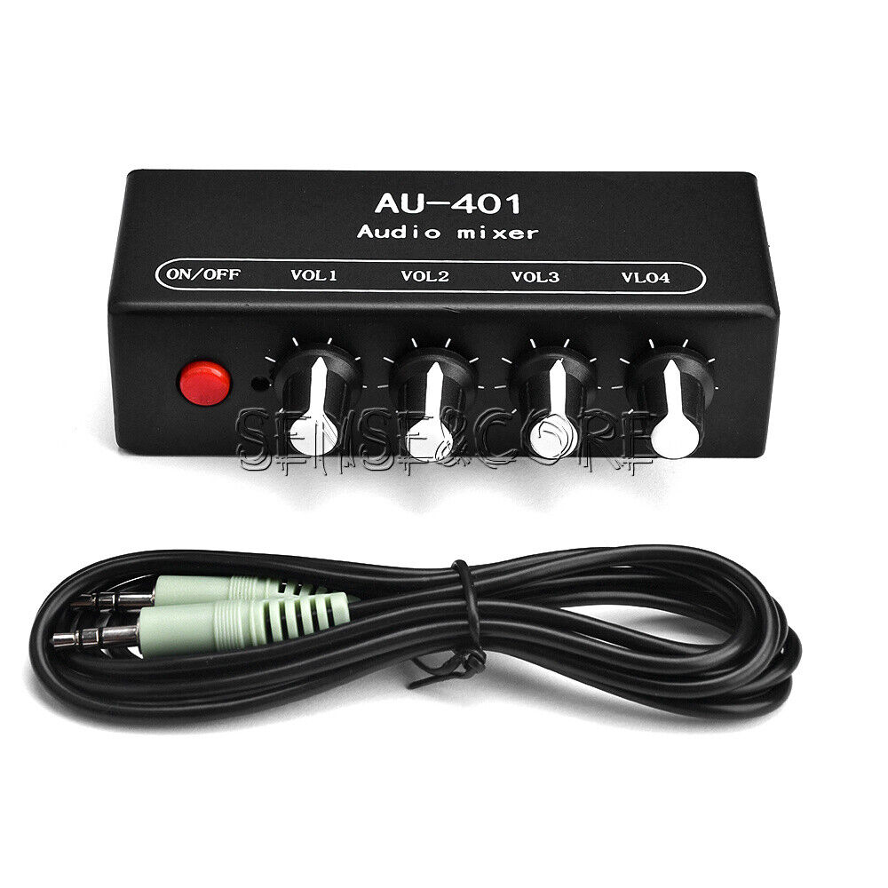 Stereo Audio Microphone Condenser Mic Mixer Board 4way Input 1way Output DC5-12V - image 3 of 12
