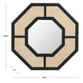 thumbnail image 3 of SAFAVIEH Jarvie 30.4 in. x 32.9 in. Solid Frame Mirror, Black/Natural, 3 of 5