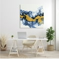 thumbnail image 2 of Stupell Industries Abstract Paint Infusion Fluid Blue Yellow Integration Abstract Painting Gallery Wrapped Canvas Print Wall Art, 36 x 36, 2 of 6