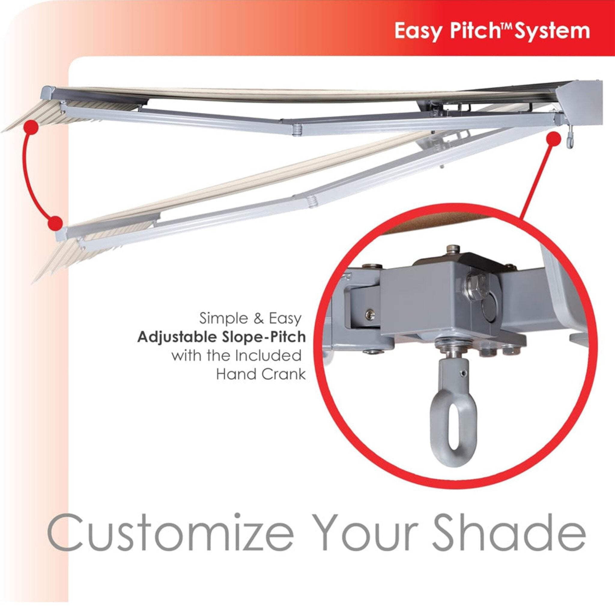 Advaning Classic Series 12x10 ft. Electric Retractable Sunshade Awning - Natural Beige