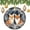 Pattern-6, variant on Ornament Fox Snowflake Winter 3" Circle Ceramic Ornament Animal Themed Xmas Tree Decorations Flat Circle Ceramic Ornament Gifts Keepsake for Family