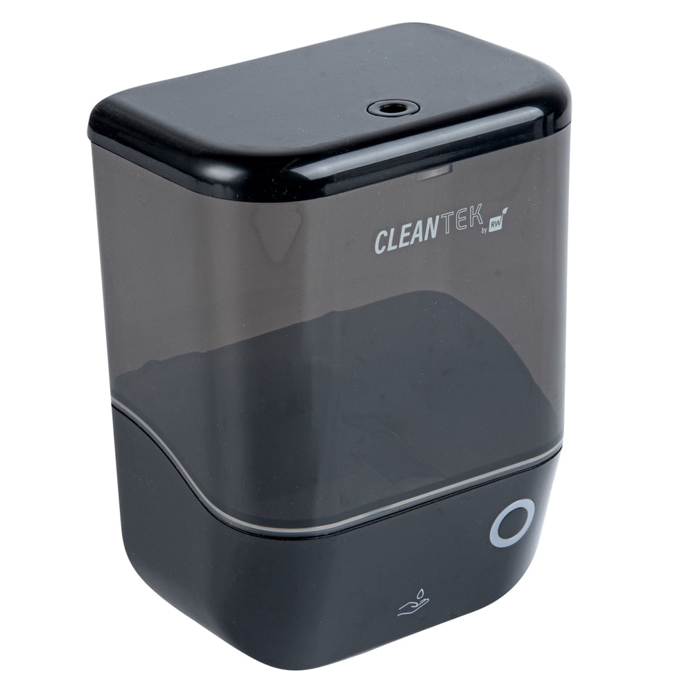 Restaurantware-Clean Tek Professional 34 Ounce Automated Soap Dispenser, 1 Touchless Wall-Mountable Soap Dispenser - With Security Key, Black Plastic Soap Dispenser, Transparent, For Liquid Soap