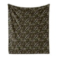 thumbnail image 1 of Camouflage Soft Flannel Fleece Throw Blanket, Camo Look Graphic of Abstract Pixel Art, Cozy Plush for Indoor and Outdoor Use, 50" x 60", Sage Green Army Green, by Ambesonne, 1 of 6