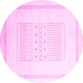 thumbnail image 1 of Ahgly Company Indoor Round Solid Pink Modern Area Rugs, 5' Round, 1 of 4