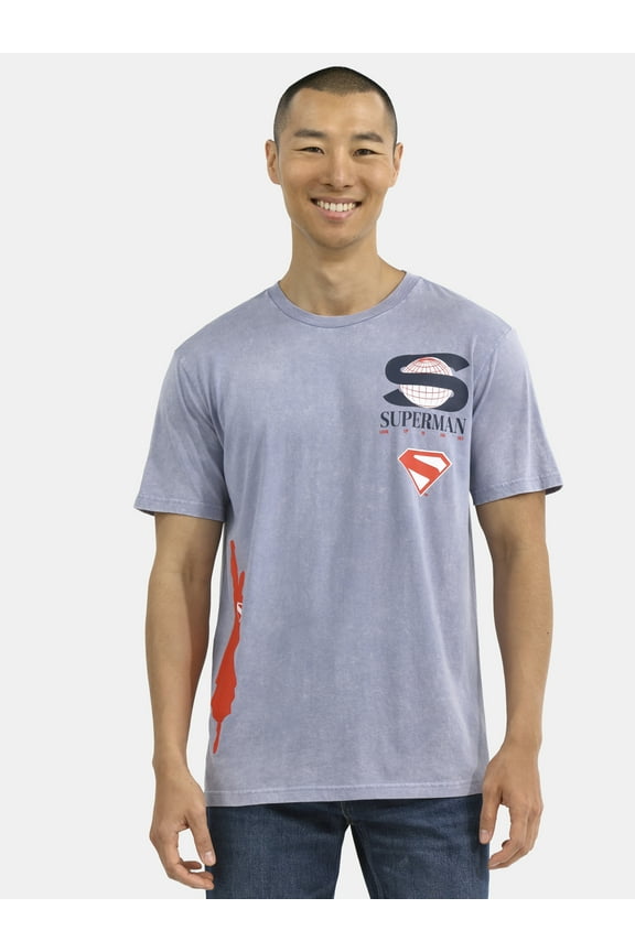 Superman, Men's & Big Men's Graphic T-Shirts, Genesis Look, Sizes S-3XL