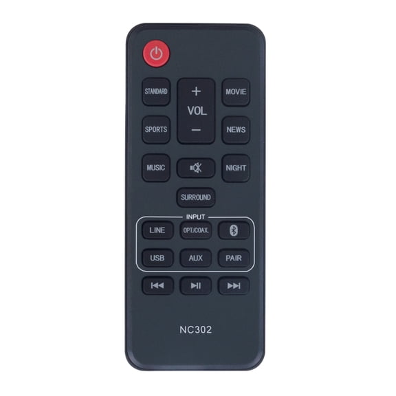 Allimity NC302 Replacement Remote fit for Sanyo SoundBar Speaker System NC302UH NC306 NC306UH NC307 NC307UH FWSB426F FWSB415E-A FWSB426FA FWSB415EA FWSB415EA FWSB426FA FWSA205E